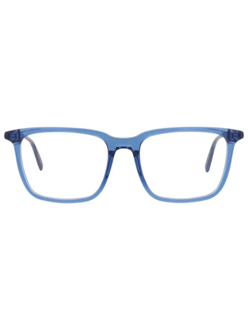 New Montblanc Women's Eyeglasses Square Rectangle Acetate Frame Mens Blue Blue
